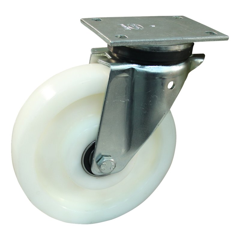swivel castor 200mm serie 33 ᠆ 14 plate mounting ball bearing