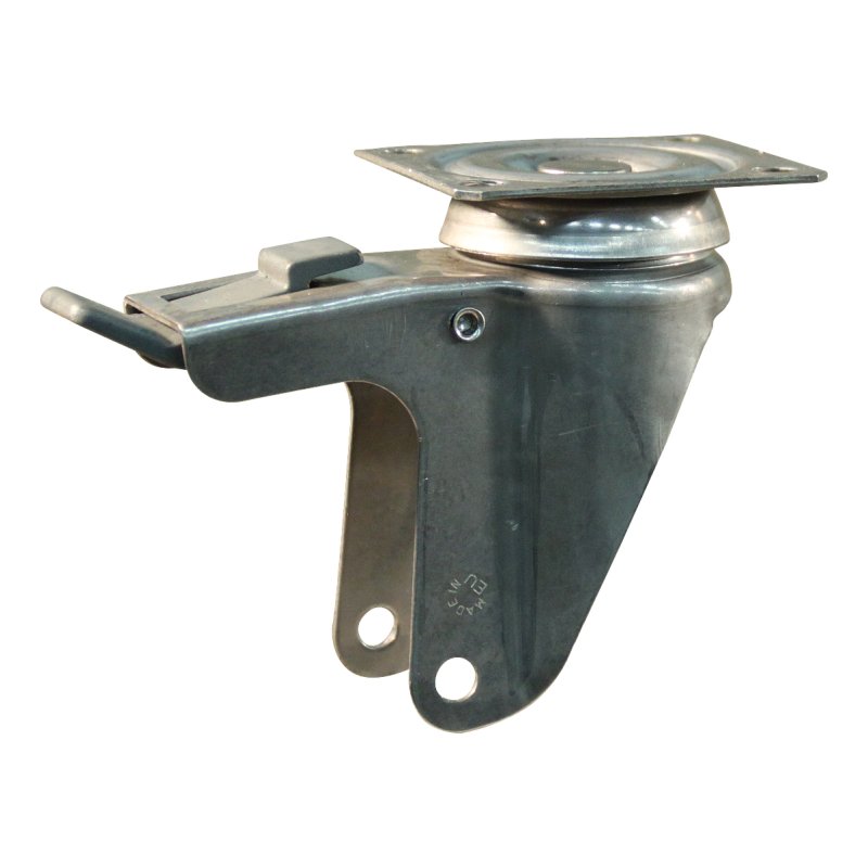 roulette pivotante avec frein 125mm serie 68 ᠆ 37 montage de la plaque palier lisse