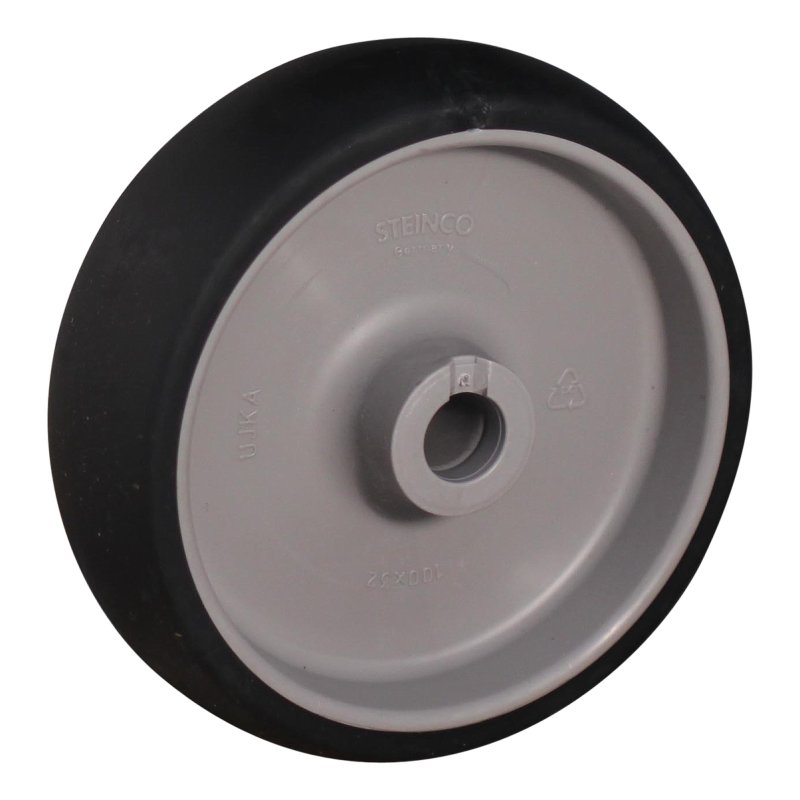 zwenkwiel 100mm serie 66 ᠆ 37 plaatbevestiging glijlager