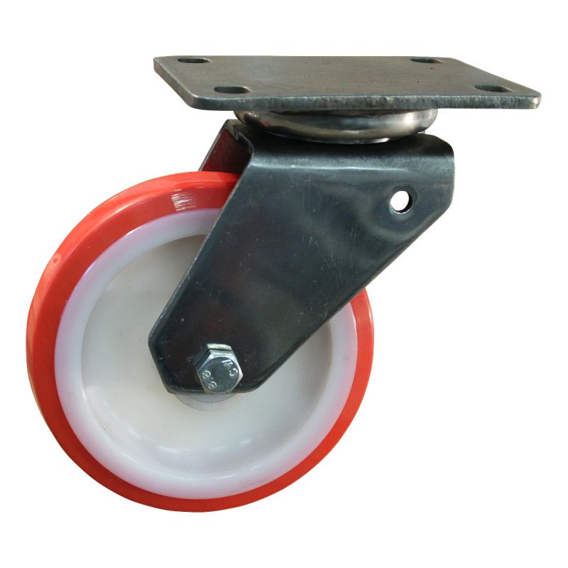swivel castor 175mm series 27 ᠆ 32 plate mounting SS roller bearing