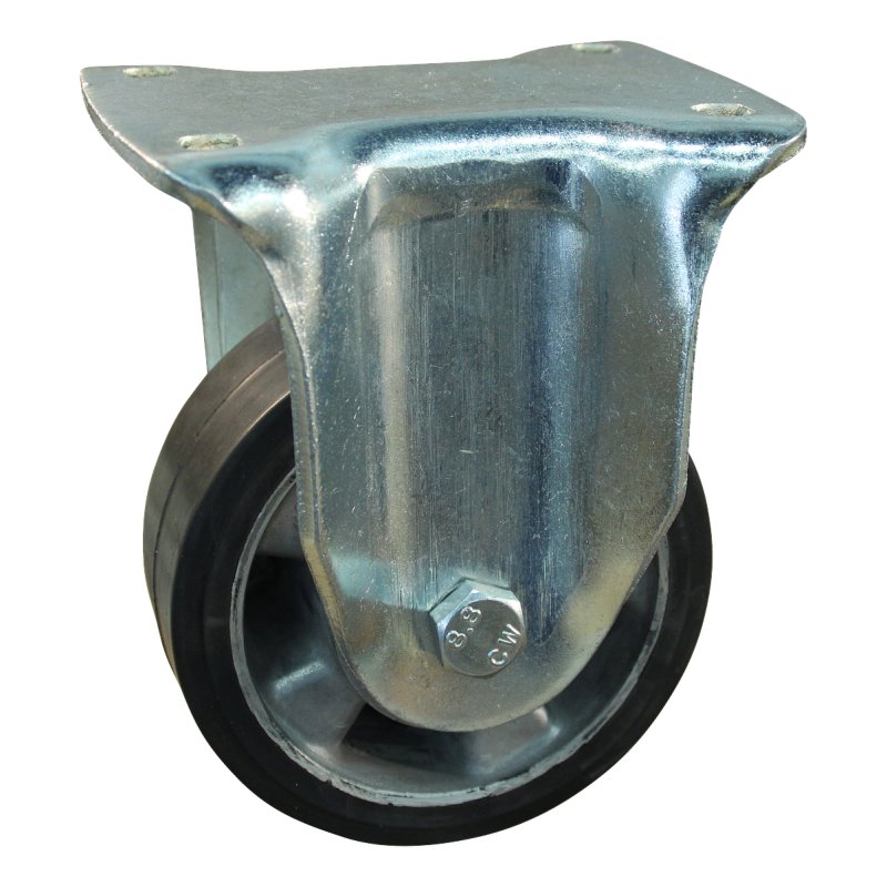 fixed castor 125mm series 10 ᠆ 14 plate mounting ball bearing