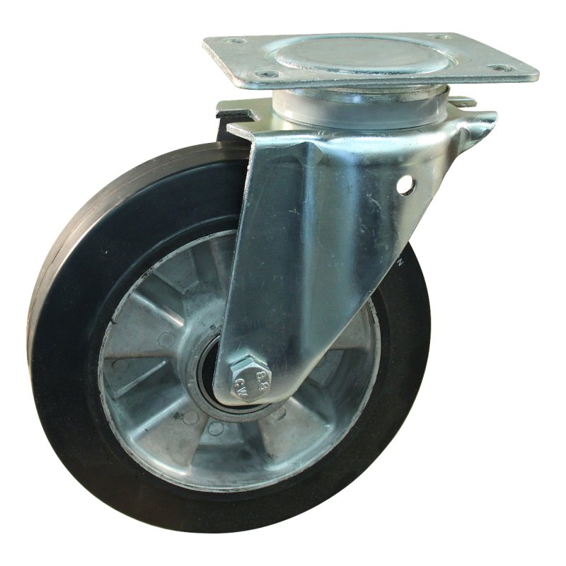 swivel castor 200mm series 10 ᠆ 14 plate mounting ball bearing