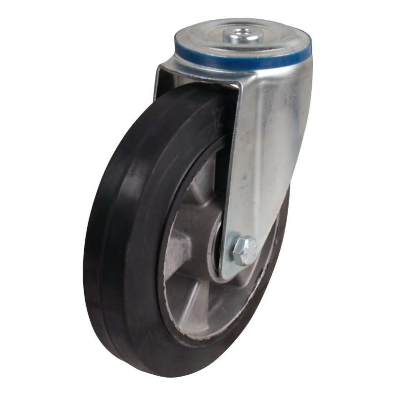 swivel castor 200mm series 10 ᠆ 15 bolt hole ball bearing
