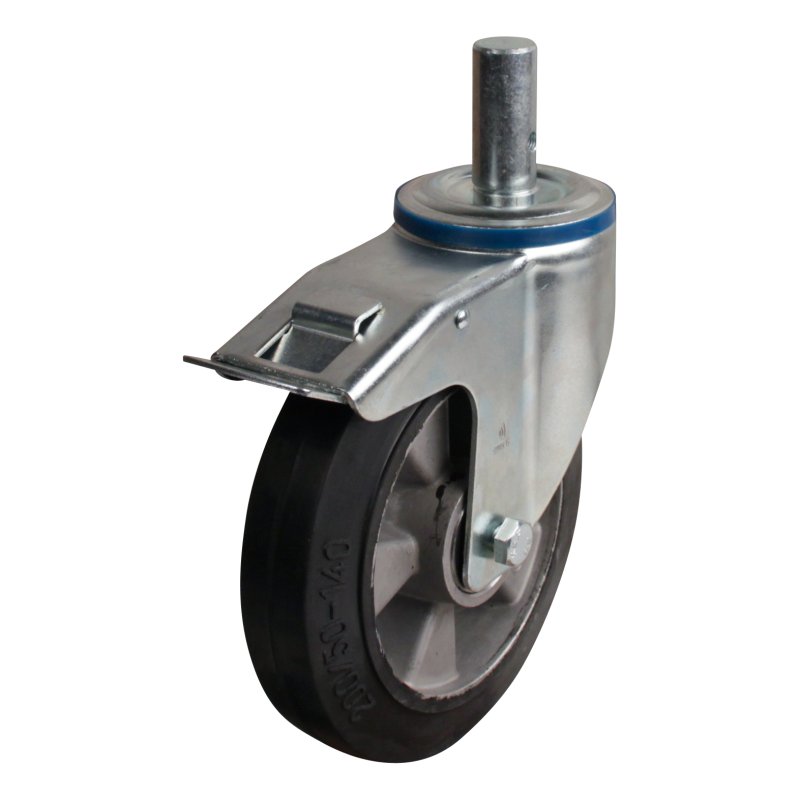 swivel castor with brake 200mm series 10 ᠆ 15 pin ball bearing