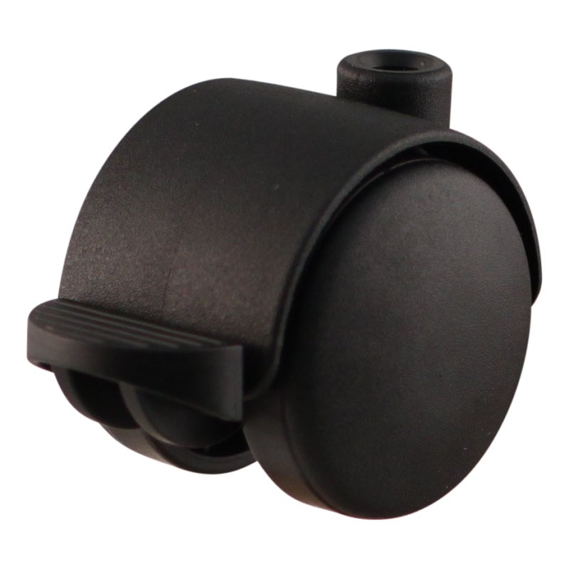 Lenkrolle mit Feststeller 50mm Serie 65 - 68 draadstift M8 Gleitlager