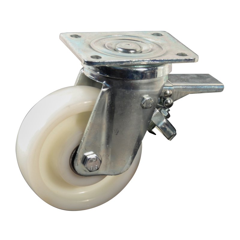 swivel castor with brake 150mm serie 33 ᠆ 18 plate mounting ball bearing Stainless steel ball bearing