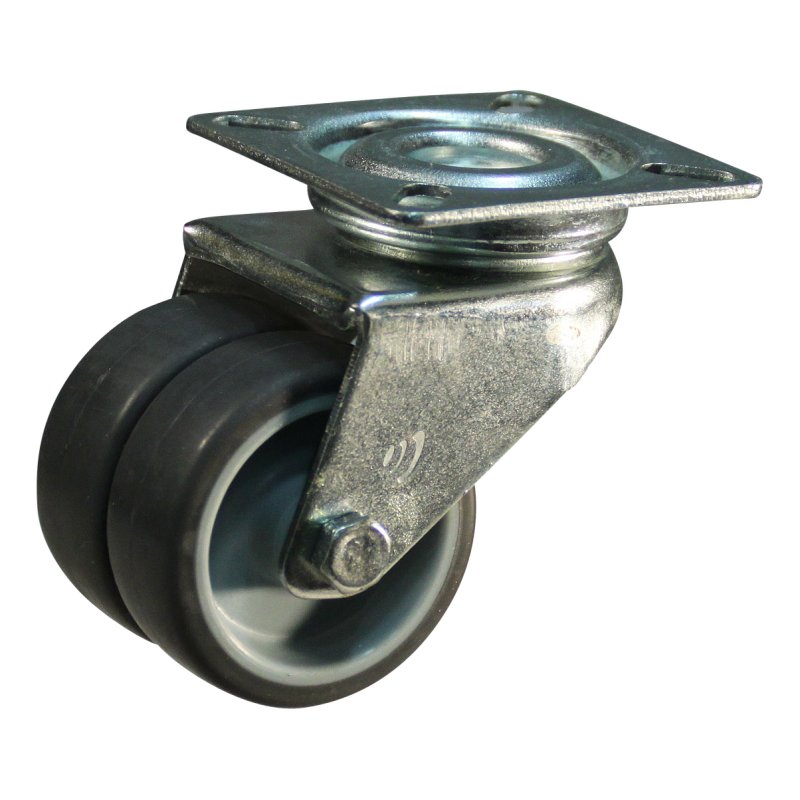 swivel castor 75mm series 68-62 plate mounting plain bore