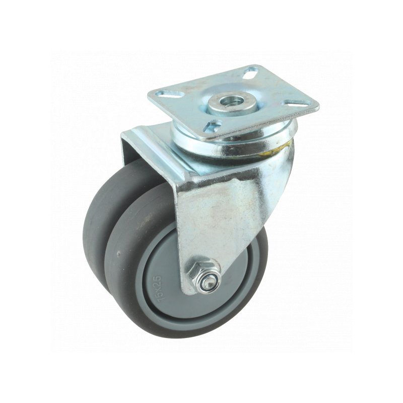 swivel castor 75mm series 68-62 plate mounting ball bearing