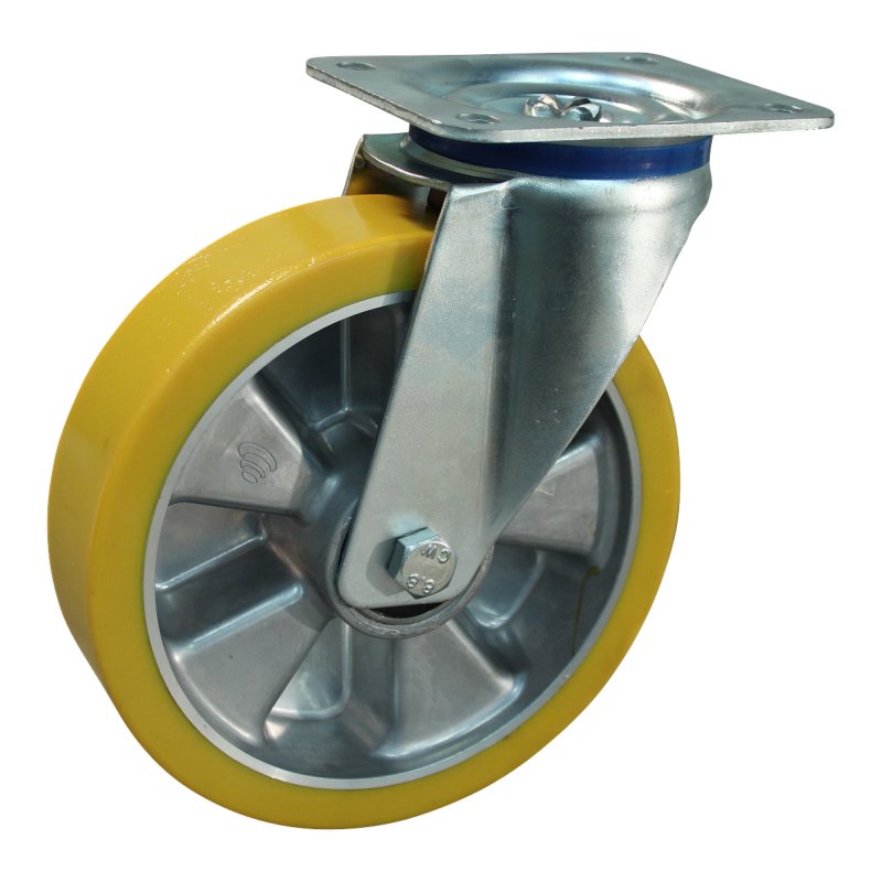 swivel castor 200mm series 29 ᠆ 15 plate mounting ball bearing