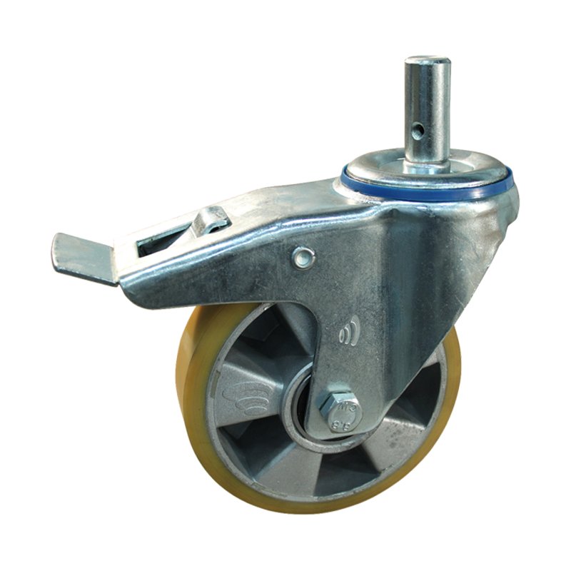 swivel castor with brake 150mm series 29 ᠆ 15 pin ball bearing
