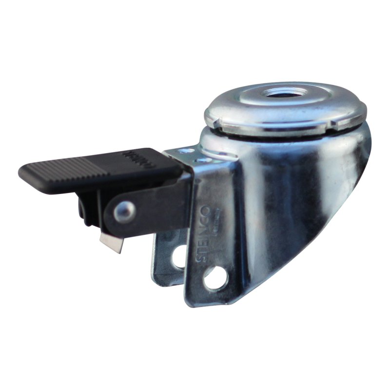 swivel castor with brake 50mm serie 68 ᠆ 40 draadstift M10 ball bearing