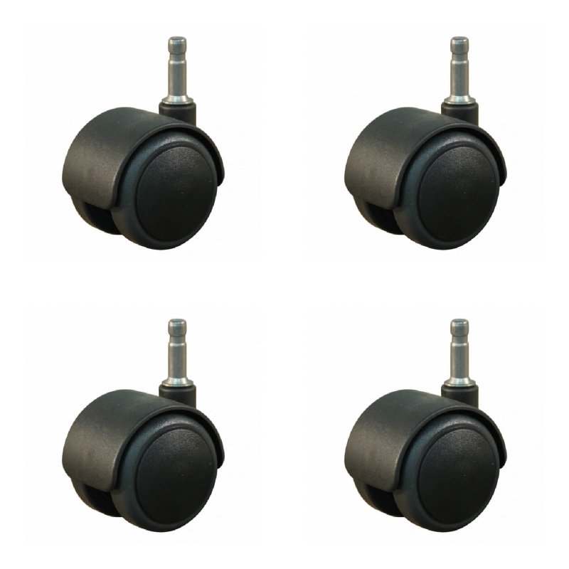 swivel castor 50mm series 74-68 gladde stift voor kunststof huls plain stem plain bore