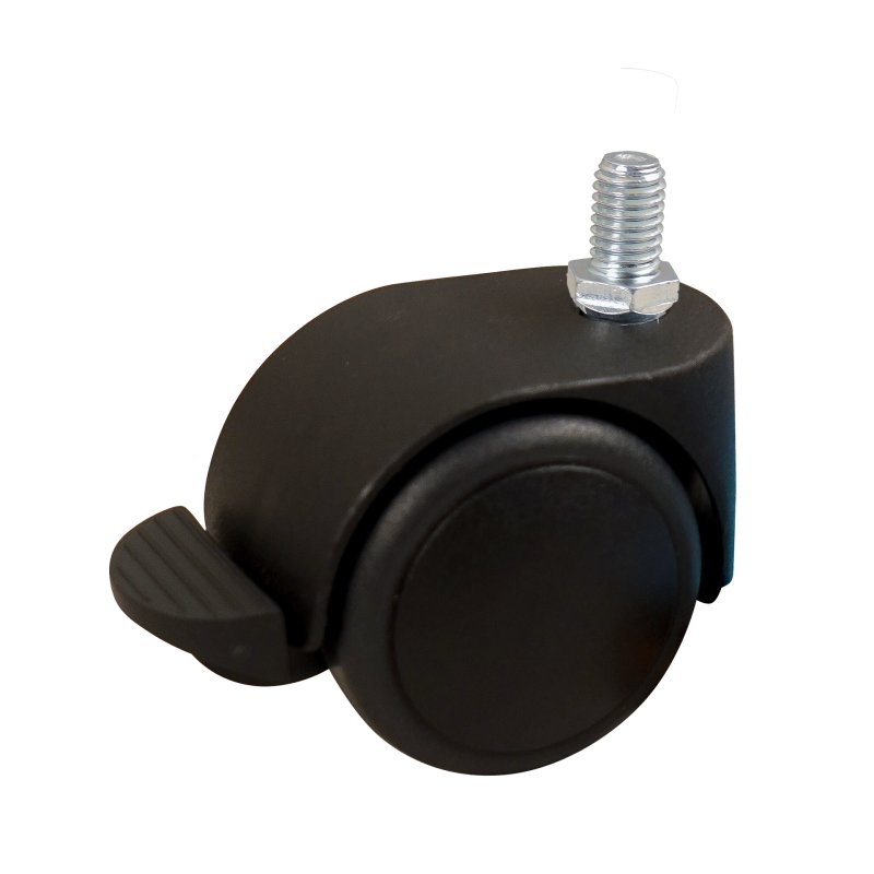 swivel castor with brake 50mm series 74-68 draadstift M10 plain bore