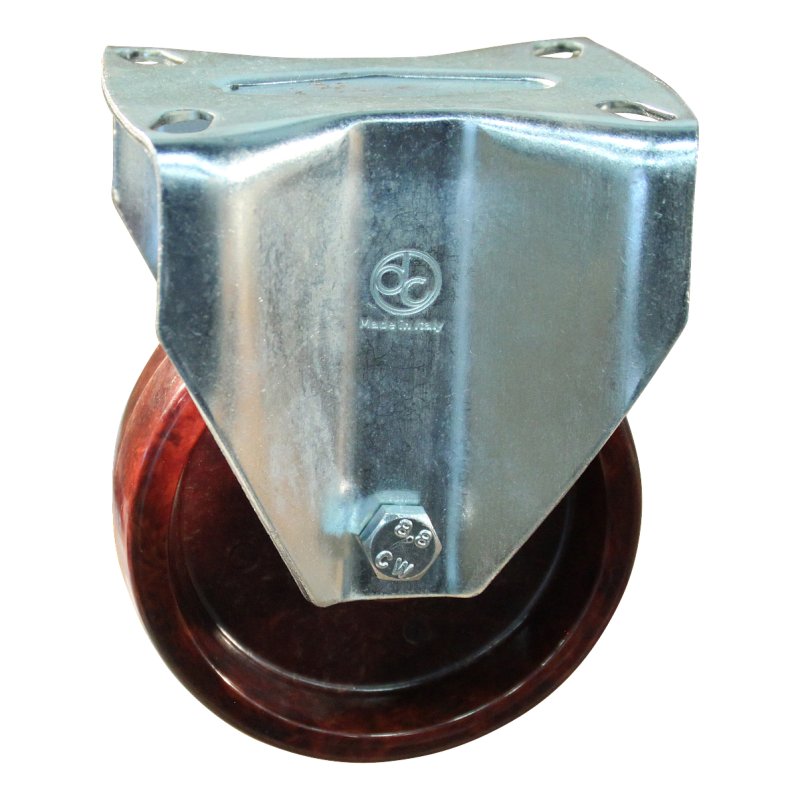 fixed castor 100mm serie 95 ᠆ 09 plate mounting plain bore