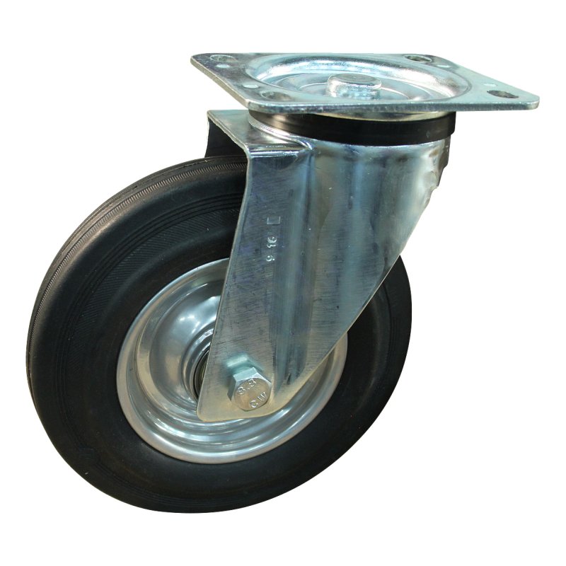 swivel castor 250mm series 02 ᠆ 91 plate mounting ball bearing