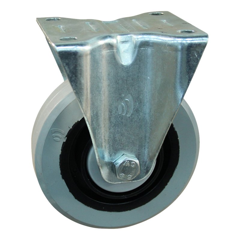 fixed castor 125mm series 14 ᠆ 10 plate mounting ball bearing