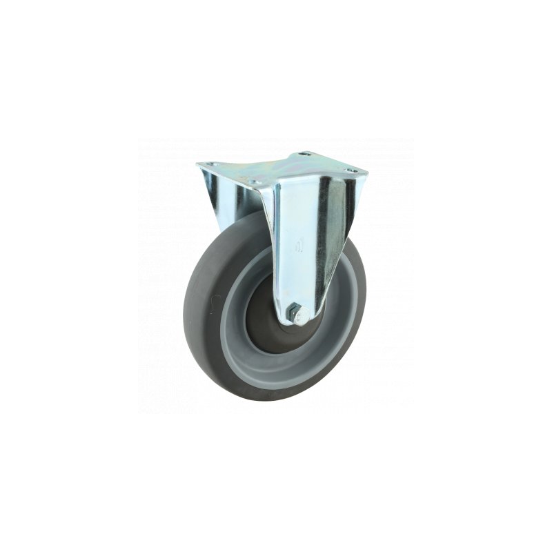 fixed castor 160mm serie 19 ᠆ 15 plate mounting ball bearing
