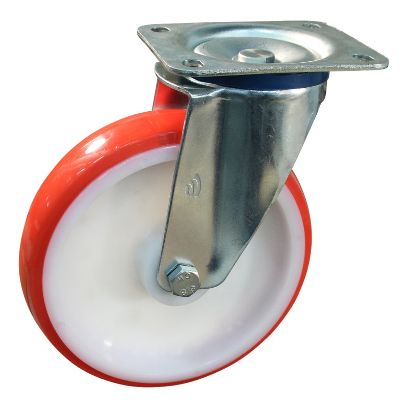 swivel castor 175mm series 27 ᠆ 15 plate mounting roller bearing
