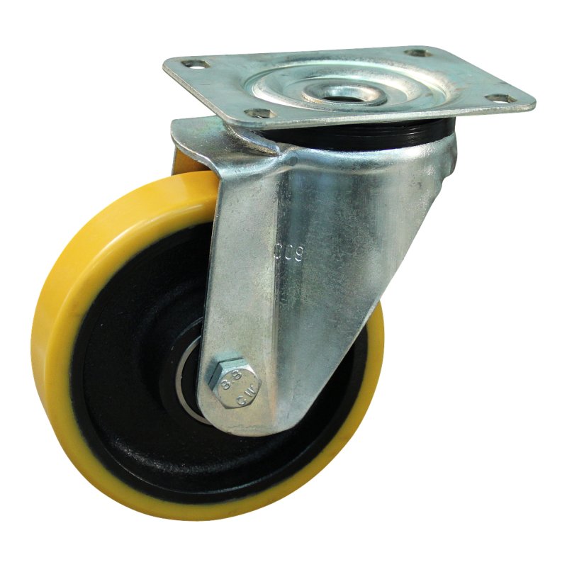 swivel castor 250mm series 28 ᠆ 11 plate mounting ball bearing
