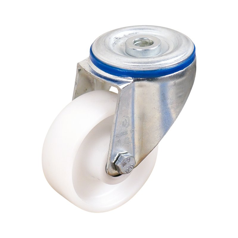 swivel castor 80mm serie 34 ᠆ 15 bolt hole roller bearing