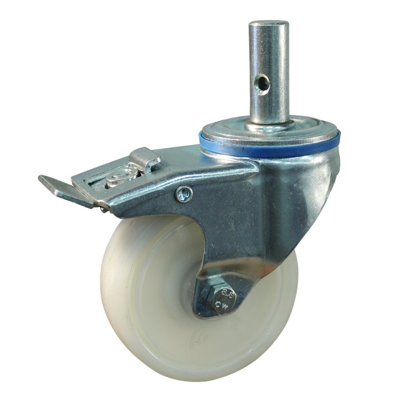 swivel castor with brake 100mm serie 34 ᠆ 15 pin ball bearing