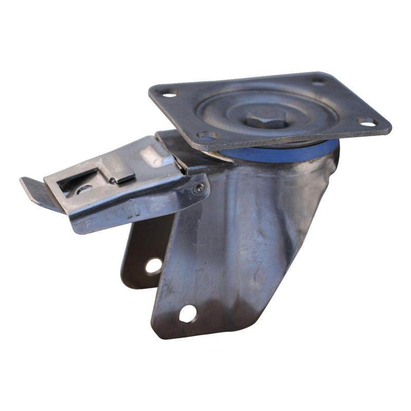 swivel castor with brake 150mm serie 33 ᠆ 35 plate mounting ball bearing