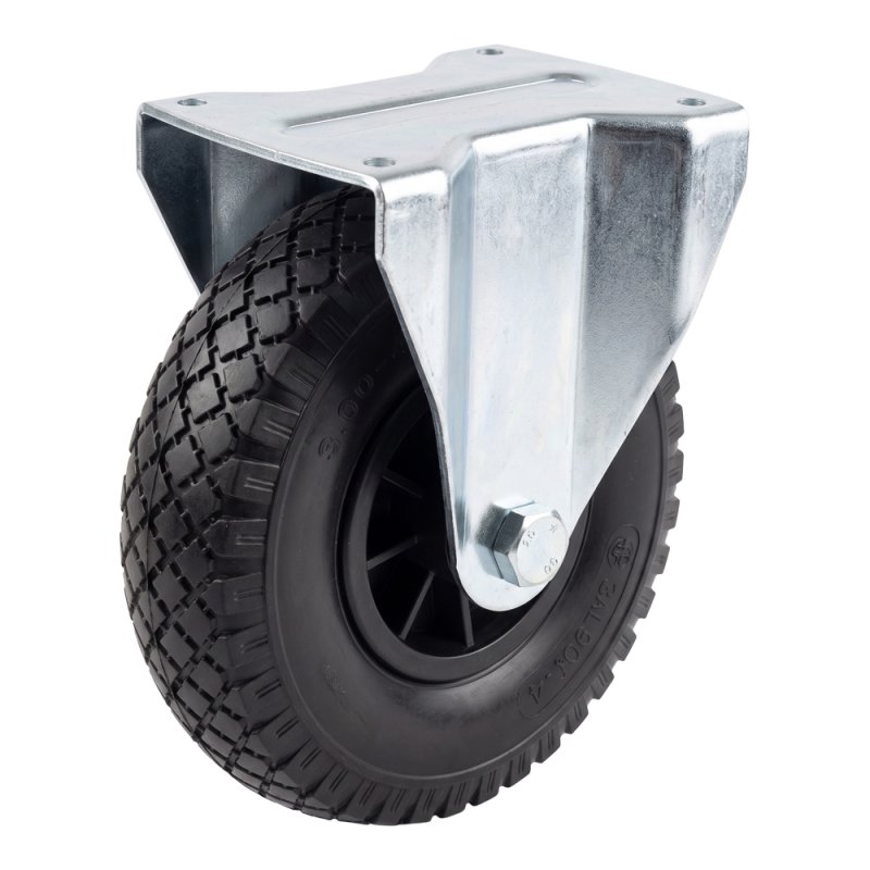 bokwiel + rollager Ø20 NL75mm kunststof zwart 3.00x4 blok 2.10X4 91 plaatbevestiging rollager