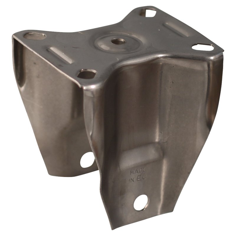 bokwiel 125mm serie 14 ᠆ 30 plaatbevestiging RVS kogellager