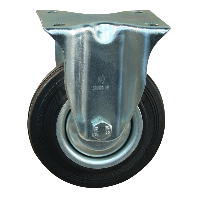 fixed castor 125mm series 02 ᠆ 15 plate mounting konus-kogellager