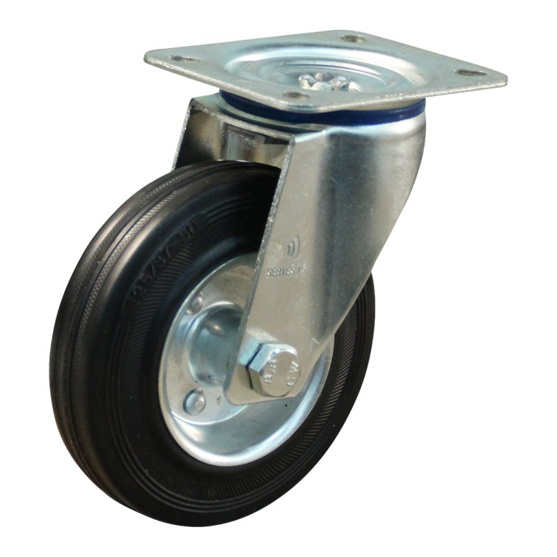 Lenkrolle 125mm Serie 02 - 15 Plattenbefestigung Rollenlager