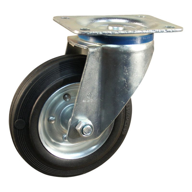 swivel castor 160mm series 02 - 15 plate mounting roller bearing