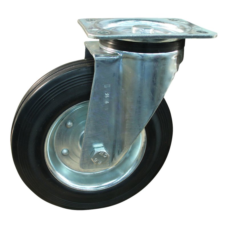 Lenkrolle 180mm Serie 02 ᠆ 15 Plattenbefestigung Rollenlager