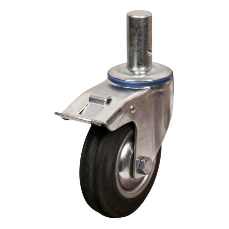 zwenkwiel geremd 125mm serie 02 ᠆ 15 pen konus-kogellager