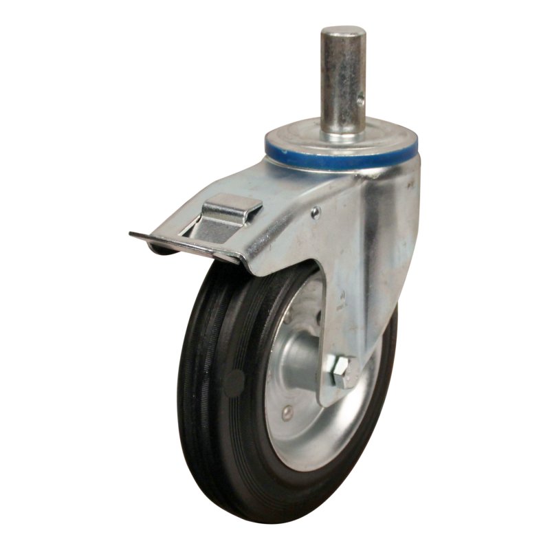 Lenkrolle mit Feststeller 200mm Serie 02 ᠆ 15 Zapfen Rollenlager