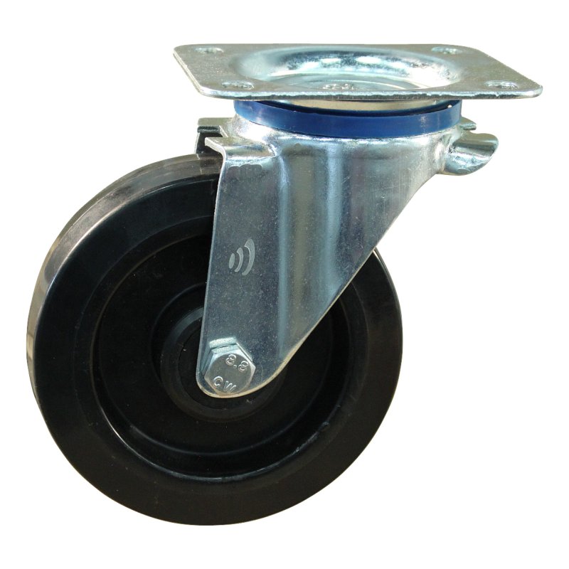 zwenkwiel 200mm serie 07 ᠆ 12 plaatbevestiging met uitsparing richtingvastzetter rollager