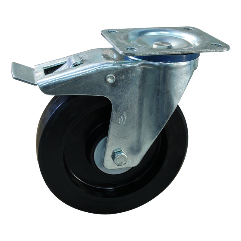 zwenkwiel geremd 160mm serie 07 ᠆ 12 plaatbevestiging kogellager