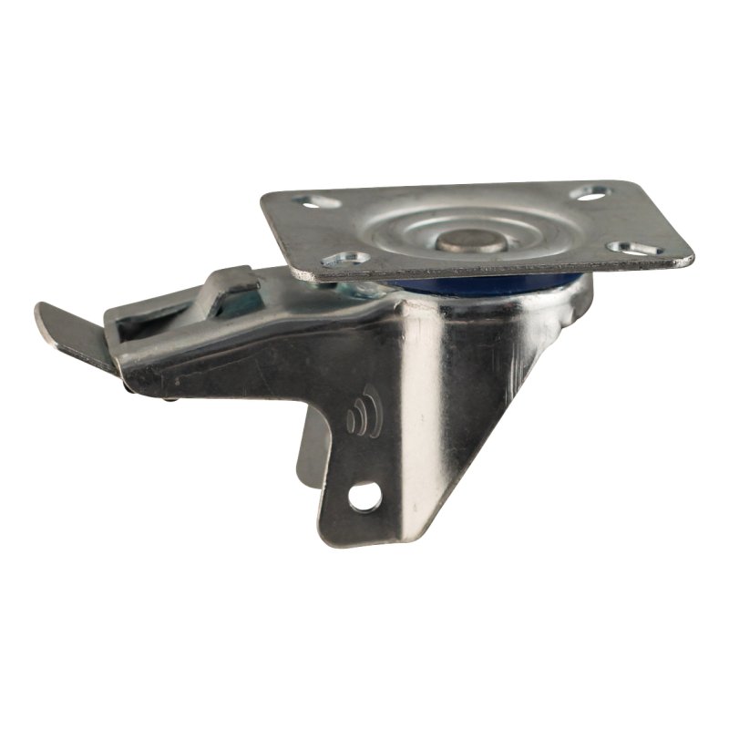 swivel castor with brake 80mm series 07 ᠆ 12 plate mounting ball bearing