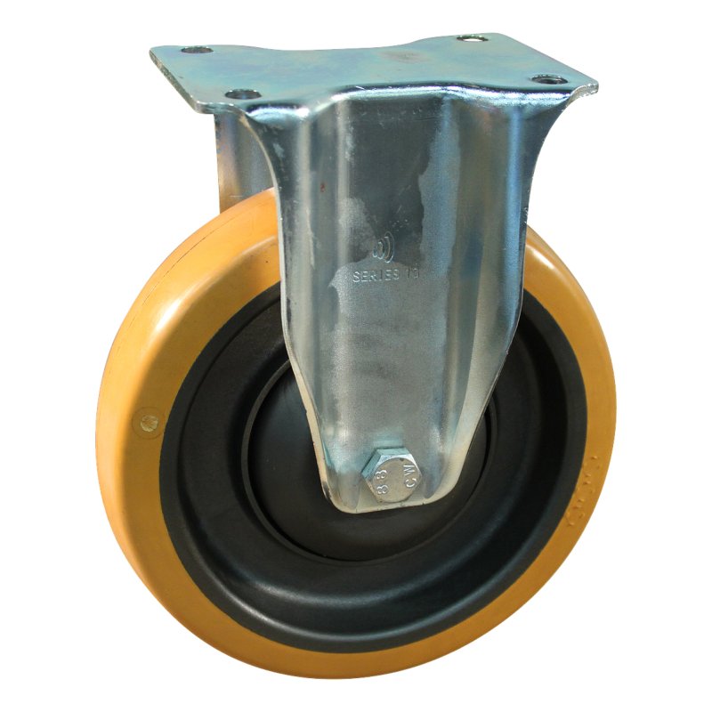 fixed castor 160mm serie 21 ᠆ 16 plate mounting ball bearing