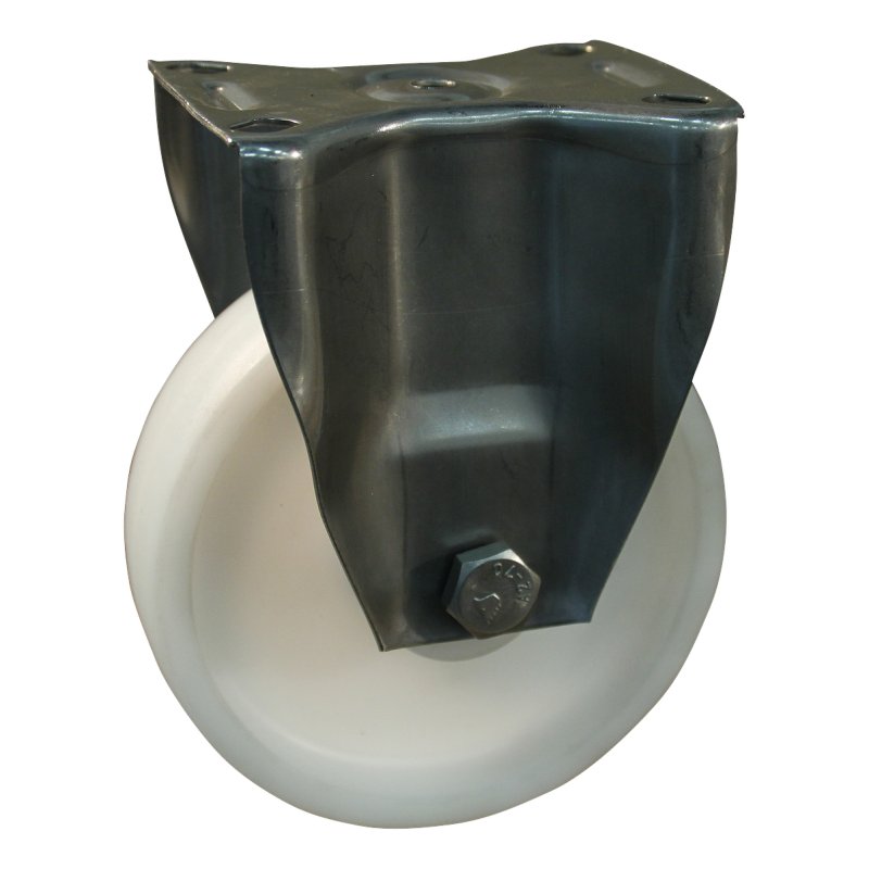 fixed castor 100mm serie 34 ᠆ 30 plate mounting SS roller bearing