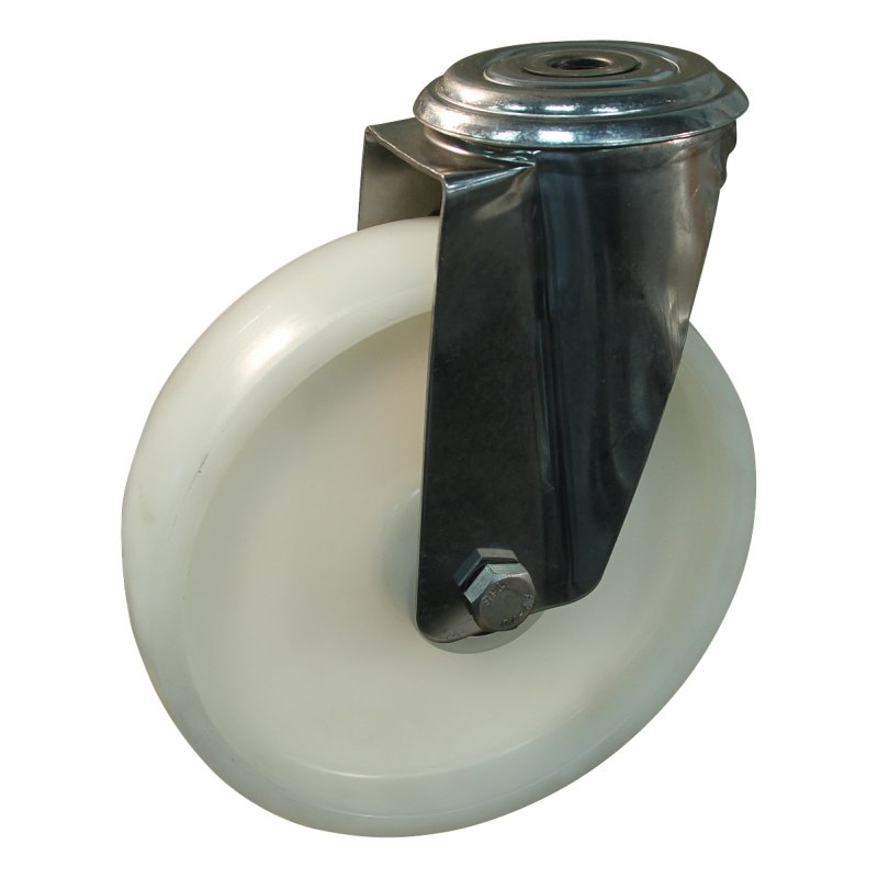 Lenkrolle 200mm serie 34 ᠆ 30 Rückenloch Rollenlager Edelstahl