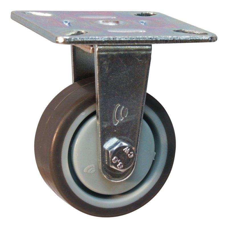 fixed castor 50mm serie 68 ᠆ 60 plate mounting plate mounting ball bearing