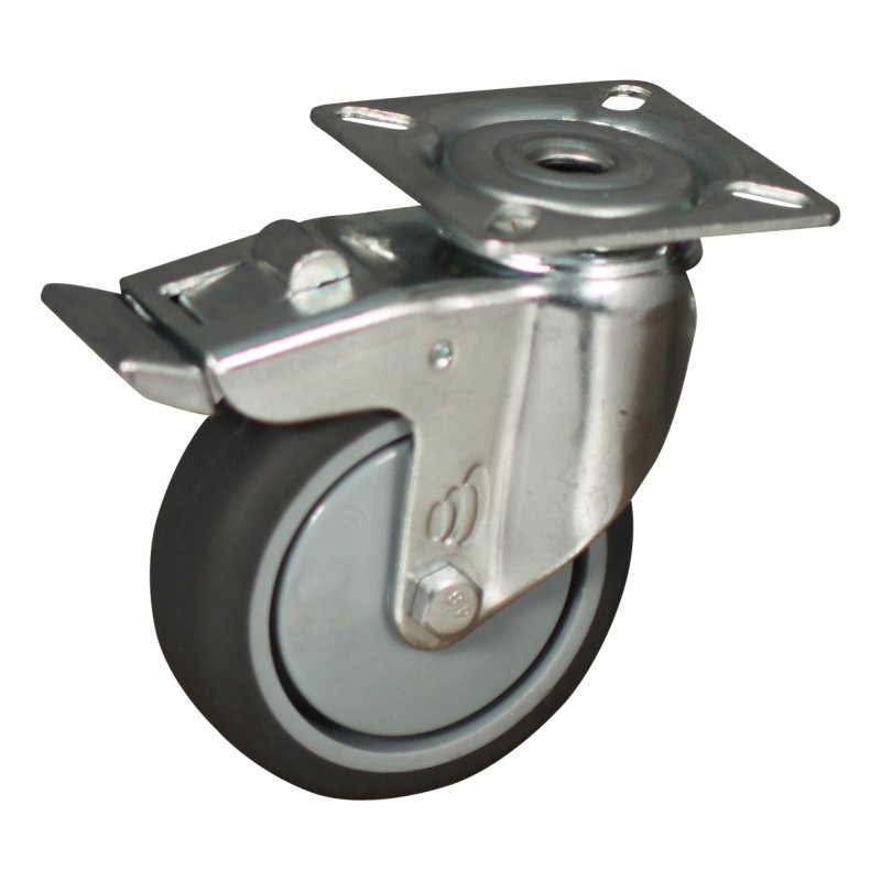 zwenkwiel geremd 75mm serie 68 - 60 plaatbevestiging kogellager