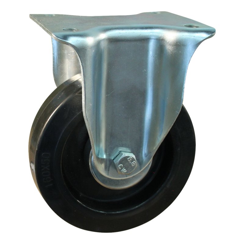 fixed castor 160mm series 07 ᠆ 14 plate mounting roller bearing