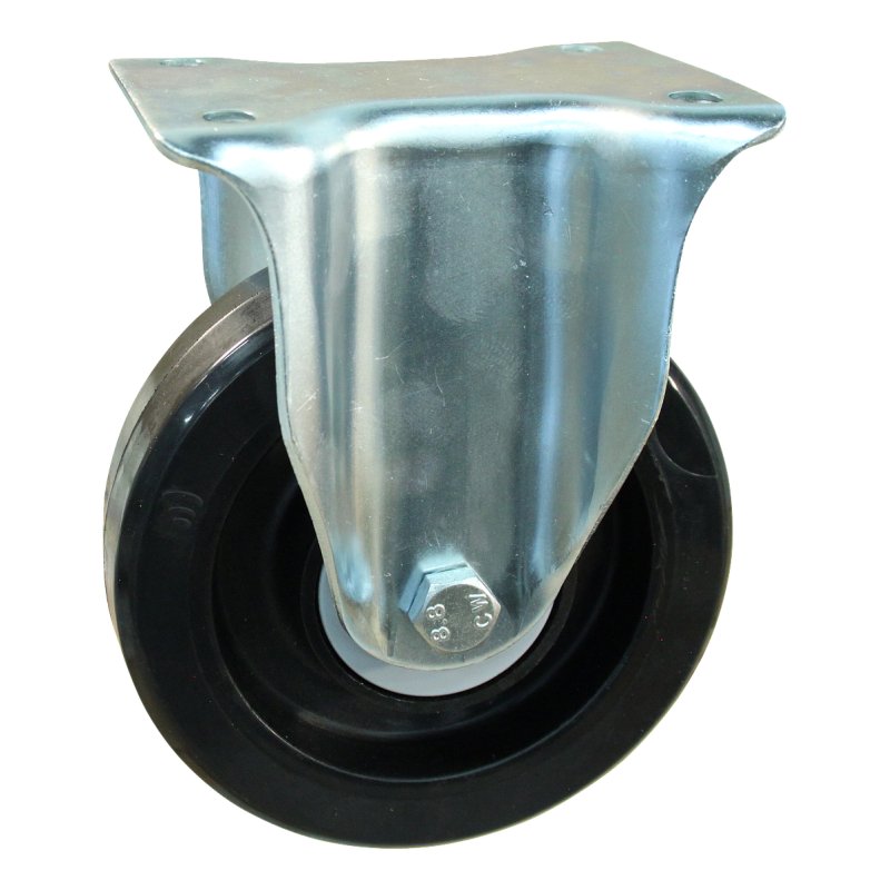 fixed castor 160mm series 07 ᠆ 14 plate mounting ball bearing