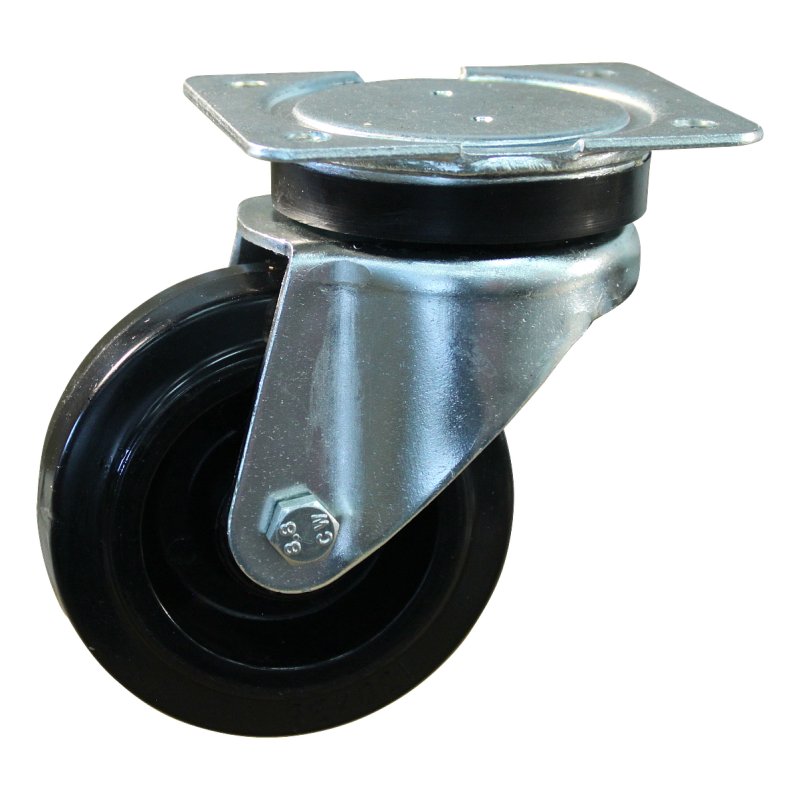 zwenkwiel 100mm serie 07 ᠆ 14 plaatbevestiging rollager