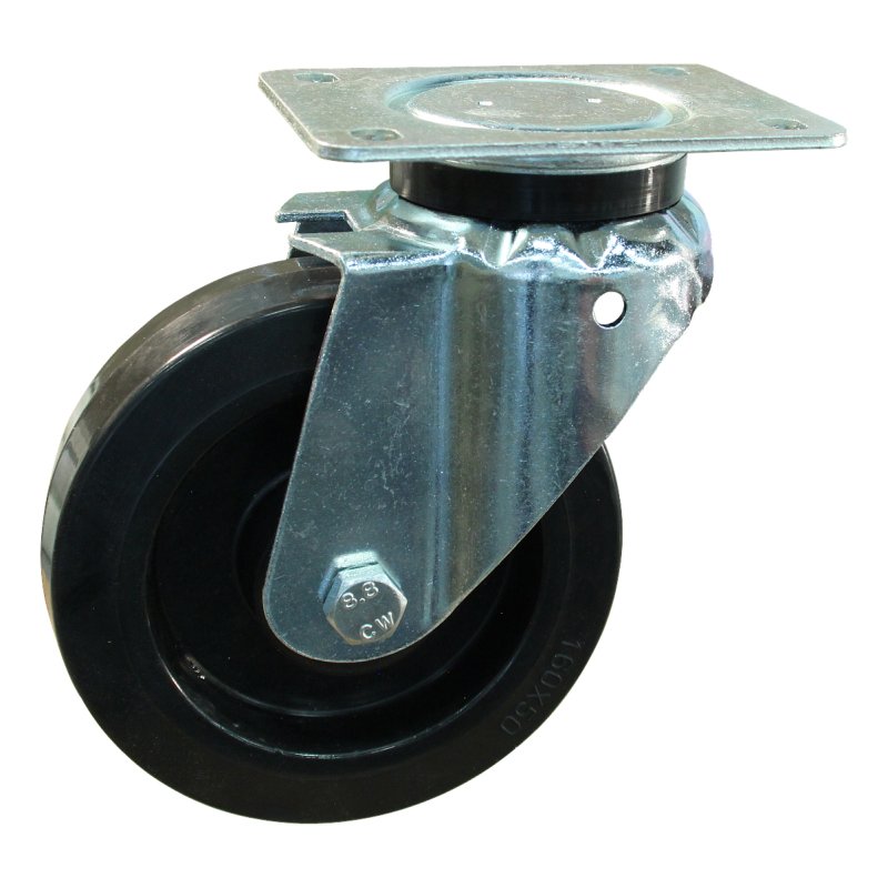 zwenkwiel 125mm serie 07 ᠆ 14 plaatbevestiging rollager