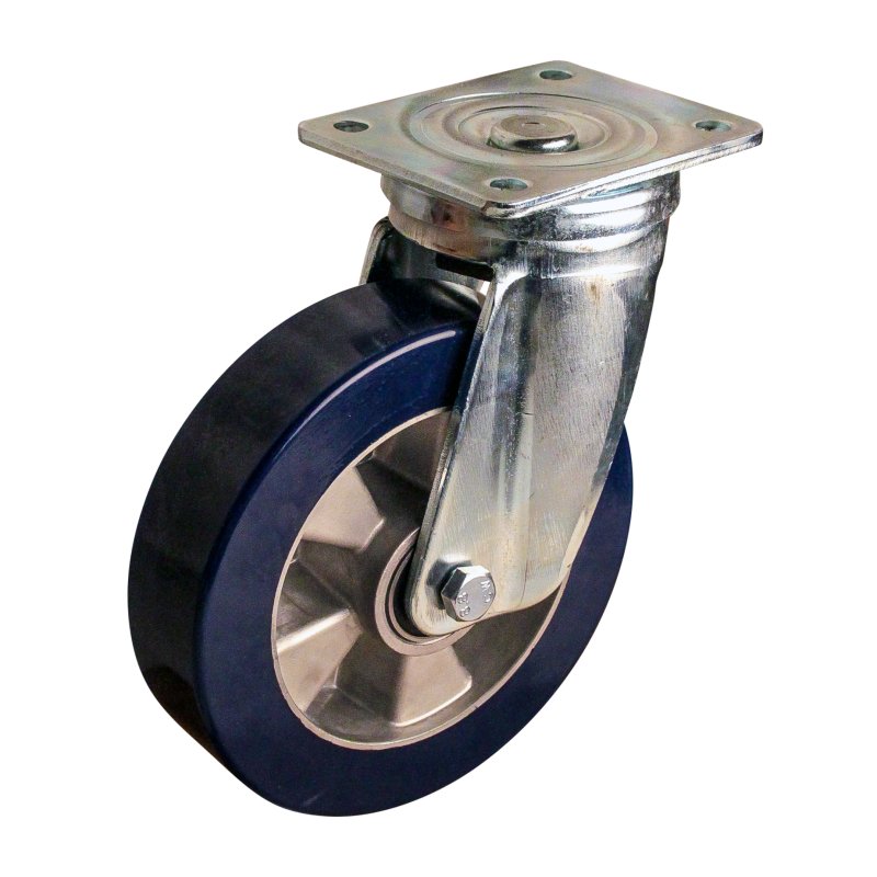 swivel castor 200mm series 03 ᠆ 18 plate mounting ball bearing