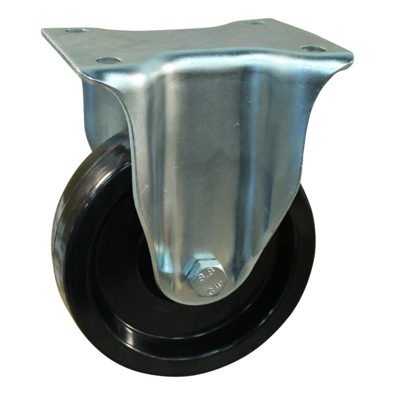 fixed castor 150mm serie 35 ᠆ 14 plate mounting plain bore