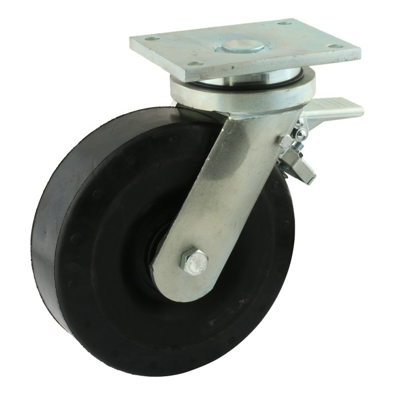 zwenkwiel geremd 250mm serie 18 ᠆ 22 plaatbevestiging kogellager