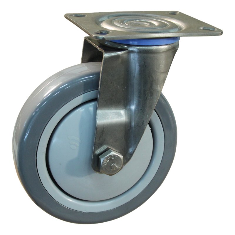 swivel castor 100mm serie 36 ᠆ 30 plate mounting ball bearing